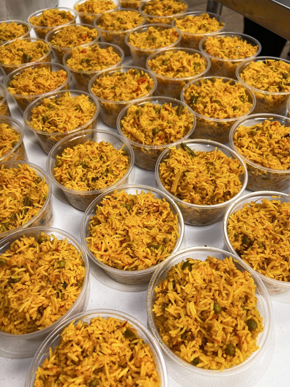 Sev-tameta cups packed for delivery