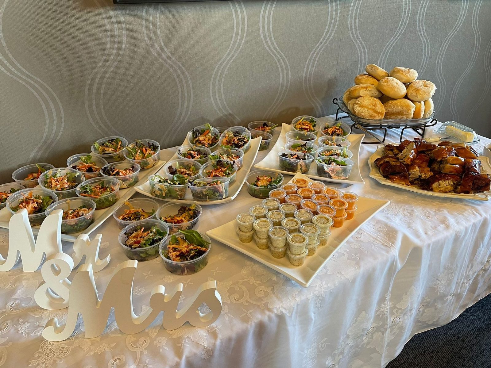 A wedding table catered by Tiffin Box Barrie