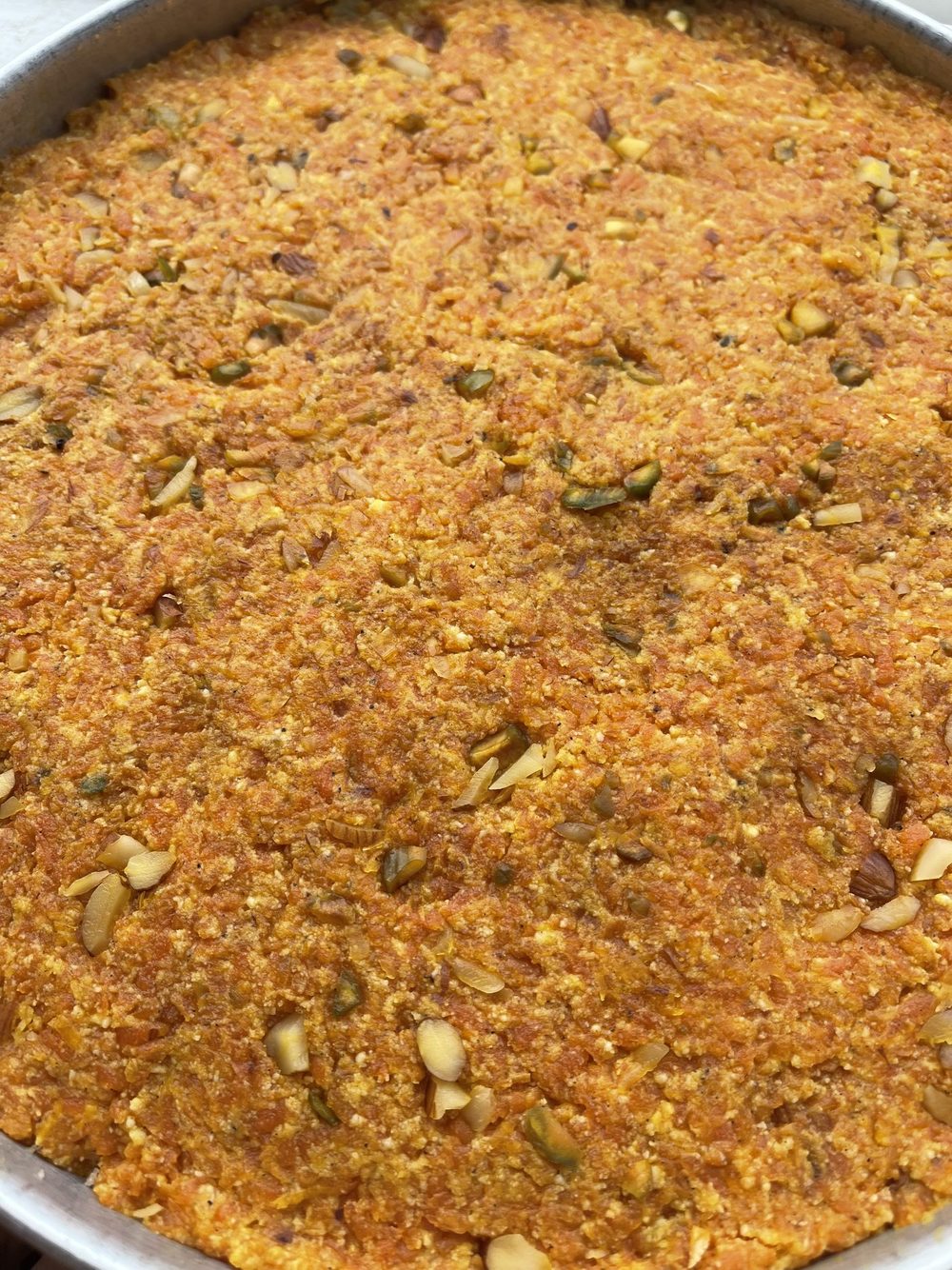 Mohanthal set and cut with pistachio